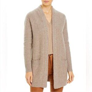 C by Bloomingdale's | Sesame Cashmere Open Front Cardigan L EUC